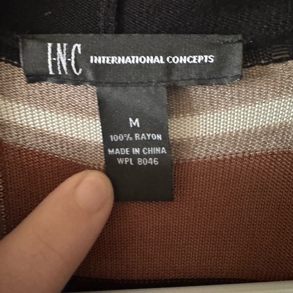EUC INC International Concepts Colorblocked Waterfall Cardigan - Picture 5 of 6